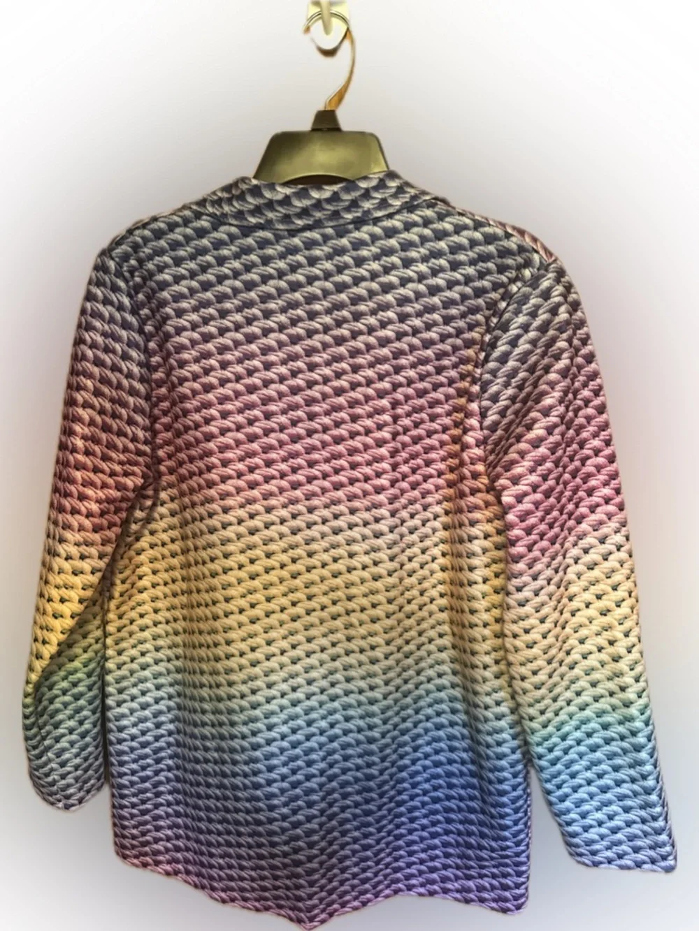 Women's Multicolor Gradient  Button-Up Shacket - Picture 2 of 2